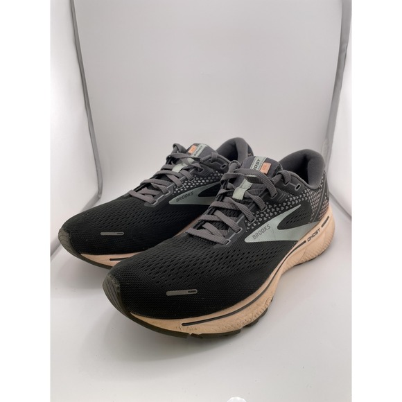 Brooks Ghost 14 Running Shoes Womens Size 11 Black Gray Peach DNA Loft 120356 - Picture 1 of 16